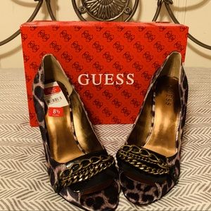 Guess 4” Animal Print Heels